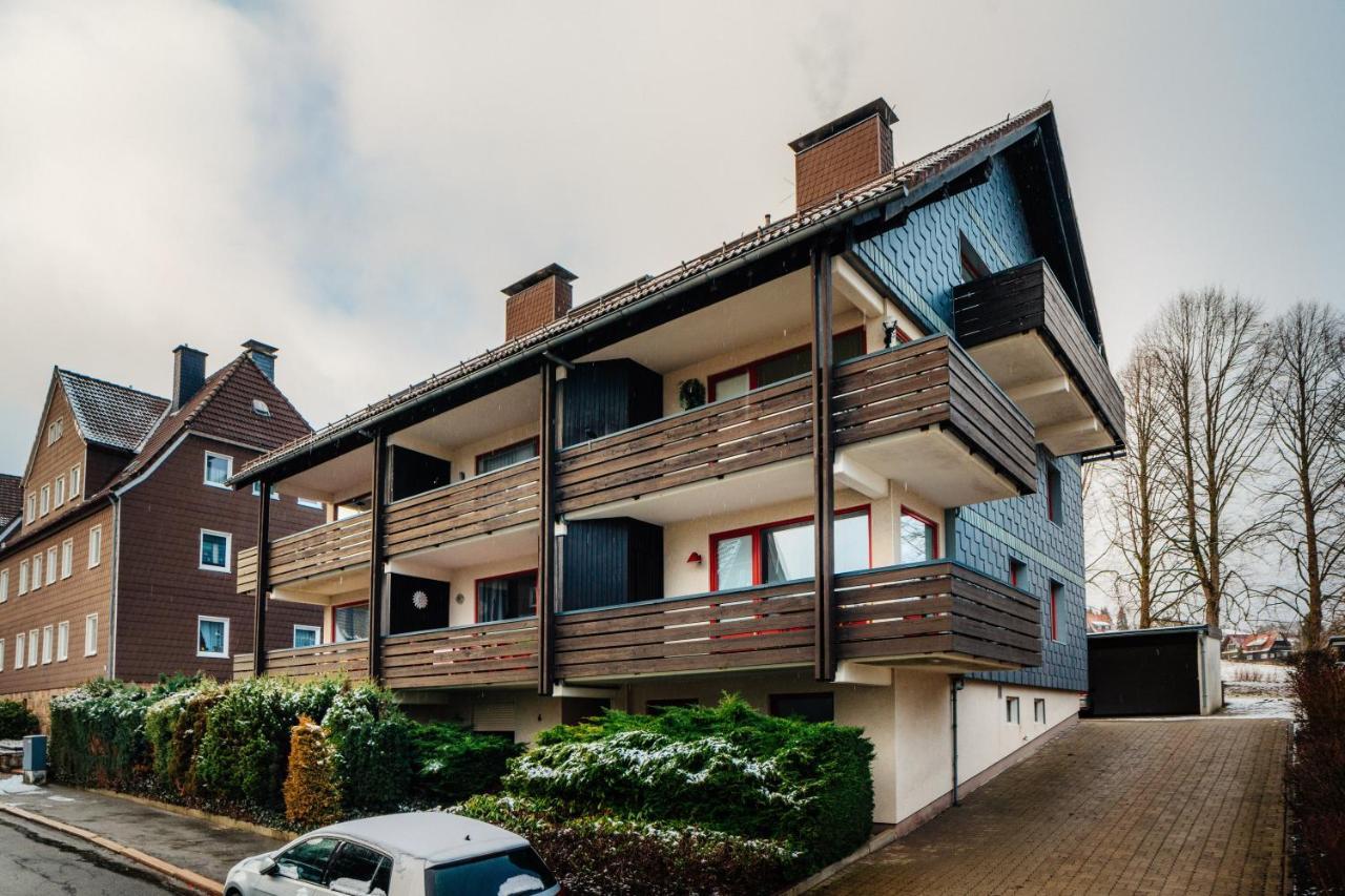 Wohnung An Der Skiwiese - Boxspring - Balkon - 2 Smart Tv - Carport Braunlage Dış mekan fotoğraf